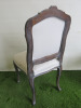 6 x Shabby Chic Wood & Cream Upholstered Dining Chairs - 6