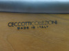 Cecotti Collezioni D.R.D.P (Double Dream of Spring) by Designer Roberto Lazzeroni, 2 Seater Bench Seat in Walnut with Leather Seat & Brass Centre Rest. 
NOTE: requires repair to back right frame as pictured. - 12