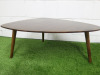 Habitat Joyce Acacia Occasional Kidney Shaped Coffee Table, Size H35 x 83 x 59cm. NOTE: leg repair as pictured, seems structurally sound but requires touch up to finish. - 3