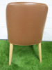 Antonio Citterio 'Maxalto Febo' B&B Italia Tan Leather Chair. - 4