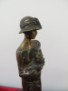 Bronze Statue of 1920's Lady Holding a Scotty Dog. H35cm. - 5