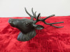 Bronze Wall Hung Deer's Head with Antlers. - 3