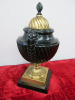 Laquered Brass Urn on Plynth. H39cm. - 4
