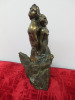 Paor Spanish Made Bronze Ornament of Man & Women & Rock. H43cm. - 5