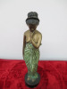 Bronze Statue of Bare Breasted Lady on Plynth. H35cm. - 3