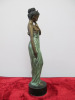 Bronze Statue of Bare Breasted Lady on Plynth. H35cm. - 4