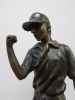 Bronze Statue of Golfer Punching the Air. H34cm. - 2