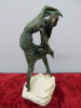 Bronze Dancer on Immitation Rock Plynth, Signed As Pictured. H30cm. - 4