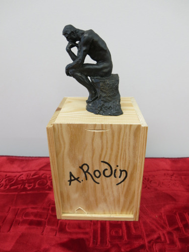 The Thinking Man' by Rodin Miniture Replica in Box. H13cm.
