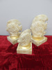 3 x Stone Angel Fish on Plynths. Sizes - Small (24cm), Medium (30cm) & Large (36cm).