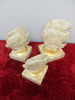 3 x Stone Angel Fish on Plynths. Sizes - Small (24cm), Medium (30cm) & Large (36cm). - 7