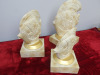 3 x Stone Angel Fish on Plynths. Sizes - Small (24cm), Medium (30cm) & Large (36cm). - 8
