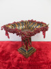 Ornate Fruit Bowl with Red Grape Beads Around. Size H34 x 32 x 32cm. - 2