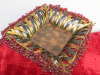 Ornate Fruit Bowl with Red Grape Beads Around. Size H34 x 32 x 32cm. - 3