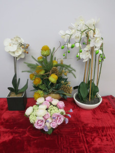 4 x Faux Flower Display's (As Viewed/Pictured)