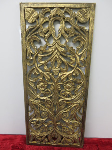 Decorative Gold Sprayed MDF Wall Hanging. Size 90 x 40cm.