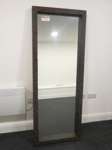 Incado Billednr Spa52902 Brown Leaf Pattern Deep Framed Mirror. Size 172 x 66cm.