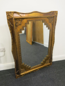 Gold Antique Effect Guilt Framed Mirror. Size 116 x 85cm.