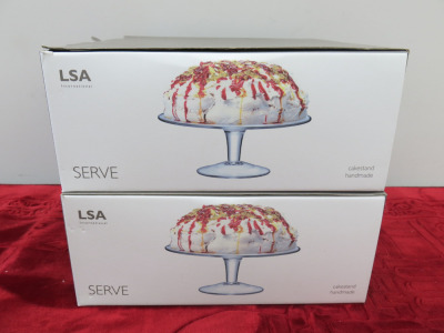 2 x Boxed LSA Serve Cake Stands, Handmade.