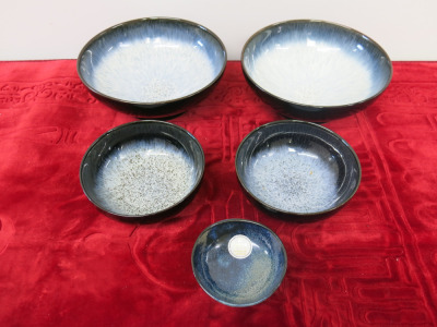 Set of 4 x Denby Bowls with 2 x Large Serving & 2 x Bowls with 1 x Other Japan Bowl.