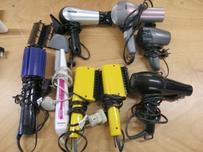 8 x Assorted Hair Accessories to Include: 4 x Hair Dryers & 4 x Heated Brushes (As Viewed).