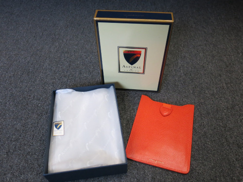 Aspinal of London Orange Leather iPad Mini Case in Original Box.