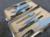 F.Hammann 7 Piece Nail Manicure Set in Blue Crocodile Leather. - 2