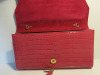 L.K.Bennett London Pink Calk Skin Clutch Bag with Optional Carry Strap & Dust Cover. - 5