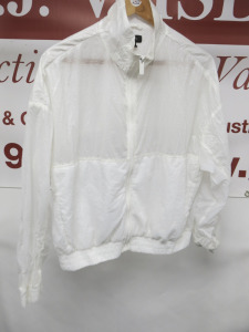 Alala White Zip Up Lightweight Ladies Jacket in White. Size M.