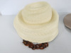 3 x Assorted Ladies Hat to Include: Straw Hat with Tortoise Shell Style Strap, Blue Weave Hat with Face & Wool Hat. - 5