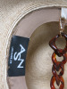 3 x Assorted Ladies Hat to Include: Straw Hat with Tortoise Shell Style Strap, Blue Weave Hat with Face & Wool Hat. - 7