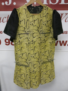 Stella McCartney Printed Snake Effect Dress. Size 40.