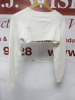 Endless Rose Cropped Jumper in Cream. Size M. - 3