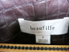 Beaufille Ladies Leather Effect Dark Purple Coat with Belt. Size 6. - 3