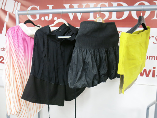 4 x Ladies Skirts in S-M to Include: Marc Jacobs Black Skirt/Shorts, H&M Black Skirt, Marni Leather Mini Skirt & Bimba Lola Skirt.