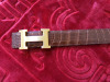 Hermes Brown Leather Belt with Gold Buckle, 113cm. - 3