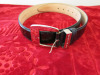 Angelo Galasso Black Leather Belt. 106cm.