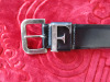 Ferre Black Leather Belt. 117cm. - 2