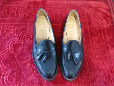 Pair of Churches Gentleman's Keats II Black Leather Tassel Loafers, Custom Grade. Size Not Quoted, But Shoe 13 G. Appear New/Unworn.