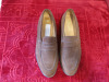 Pair of Cheaney Brown Suede Slip on Men's Shoes, Size 13. Appear New/Unworn.