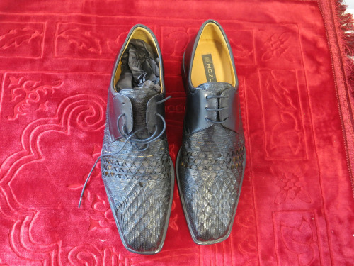 Pair of Mezlan Black Men's Shoes, Size 15. Appear New/Unworn.