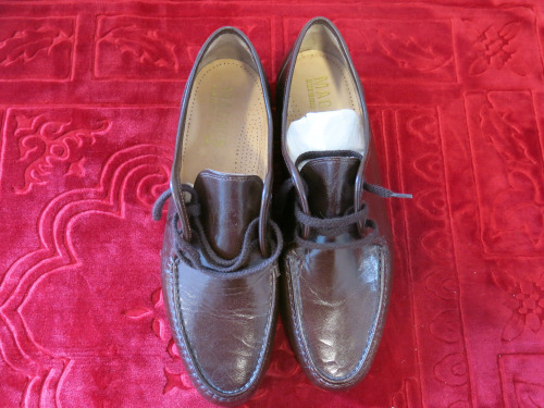 Pair of Magnus Dark Brown Men's Shoes, Size 48 EU, Appear New/Unworn.