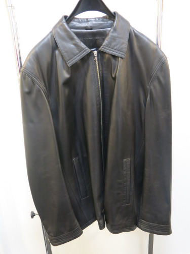 Zilli (France) Men's Zip up Black Soft Nappa Leather Jacket, Size 58.