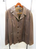 Punto Brown Lambskin Gentleman's Jacket Size 58.