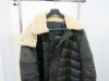 Monclear Gentleman's Black Jacket with Fur Collar and Cuffs, Sheep Fur with Goose Filling. - 2