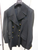 Gucci Black Wool Overcoat with Gold Coloured Buttons.