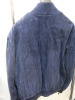 Angelo Gallason Rein Deer Skin Blue Men's Jacket with Embroidered Blue Silk Lining. Size 56. - 4