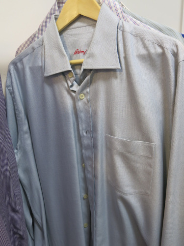 10 x Men's Designer Shirts with Brands Including: Stefano Ricci, Berluti, Angelo Galasso & Kiton(Size Approx XL). As Viewed/Pictured.