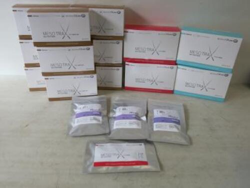 Qty of Meso Trax Lifting Thread Sterile Absorbable Polydioxanone Suture with Needle to Include: 9 x Boxes of 40 Spiral Blunt Cog, 2 x Boxes of 100 Super Spring, 2 x Boxes of 100 Twisted Mono & 4 Other