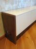 White Wood 3 Door Side Unit with Push Close Doors. Size H70 x W185 x D40cm. - 3